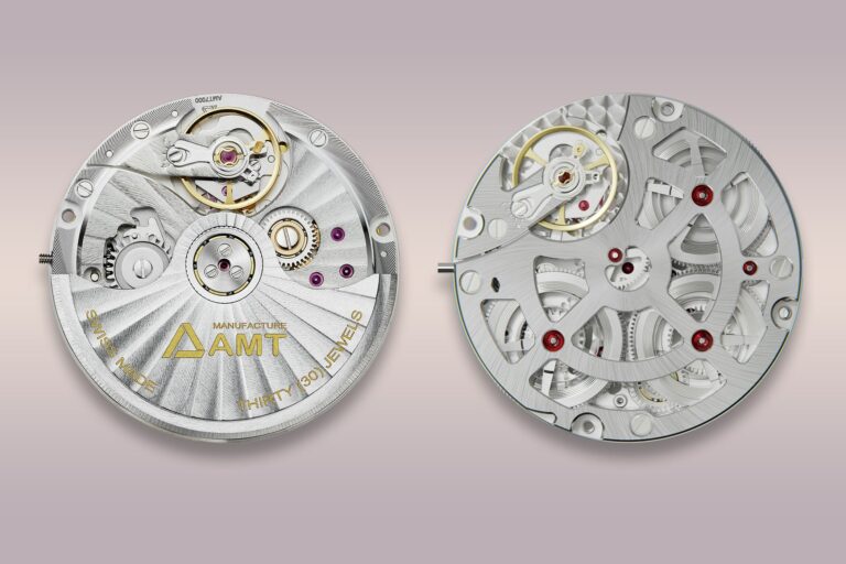 Manufacture AMT mechanical watch movement components in a Swiss manufacture setting
