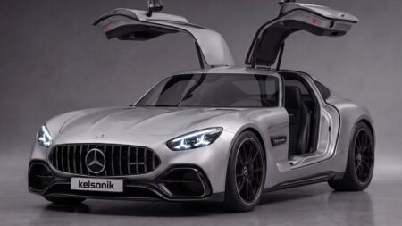 Digital Mercedes SLS AMG Concept Brings the Gullwing Into the EV Era Digital Mercedes SLS AMG concept with gullwing doors inspired by the AMG GT 4-Door Coupe EV