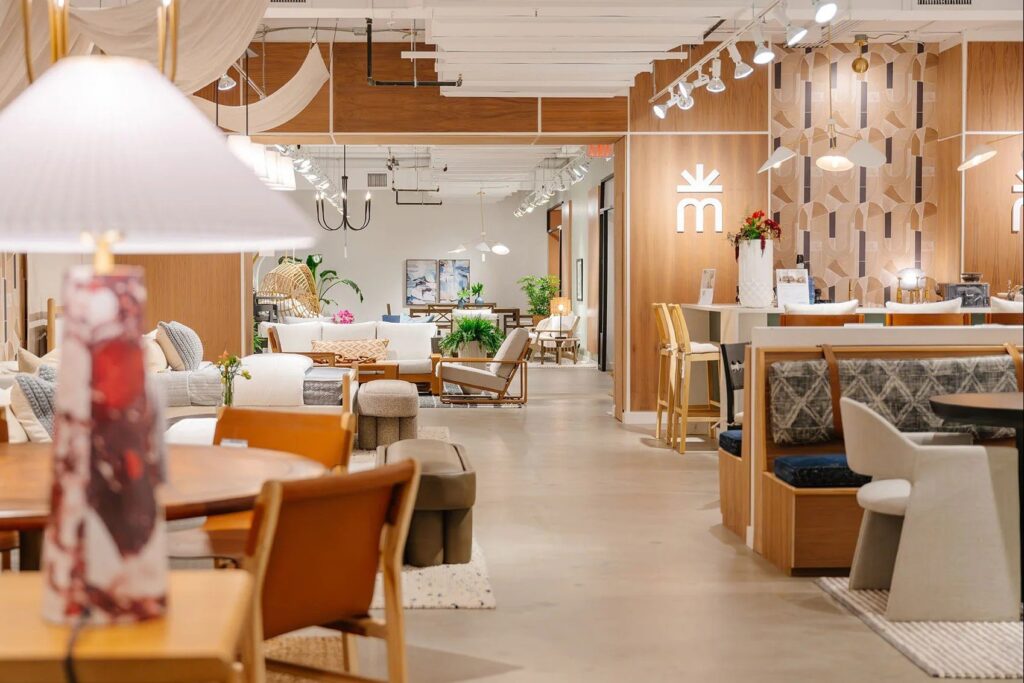 How Modway Turned Garage-Built Furniture Into a Quiet Luxury Business A calm modern living room with understated contemporary furniture in neutral tones