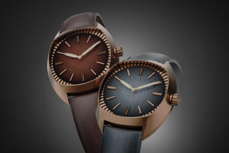 Monovant Rheon Bronze adds fumé dials and a warmer cushion case Monovant Rheon Bronze watch with blue fumé dial and bronze cushion case