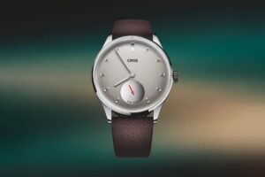 Oris Hölstein Edition 2026 Artelier Small Seconds with grey dial and suede strap