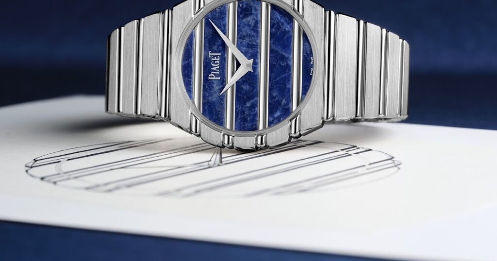 Piaget Gives the Polo 79 a Blue Sodalite Dial Piaget Polo 79 watch with a blue sodalite dial