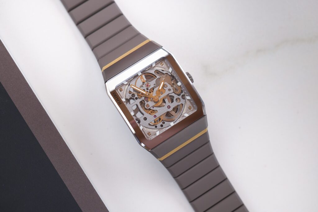 Rado Anatom Skeleton watch with grey ceramic case and skeleton dial