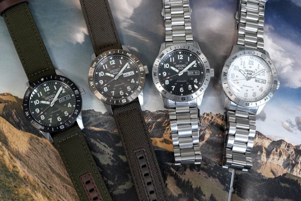 Seiko 5 Sports Field Series Adds a Compass Bezel at an Easy Price Seiko 5 Sports Field Series watch with compass bezel and field dial