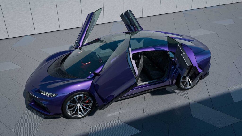 Kosmera Star Razer Targets 3,112 hp and a 342 mph Electric Top Speed Kosmera Star Razer electric hypercar concept in a dramatic studio setting