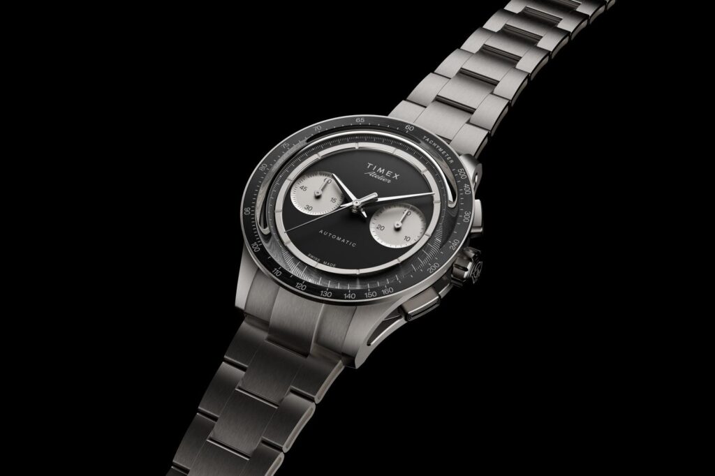 Timex Brings Chronographs to the Atelier Line With the M1a Ti and M1q Timex Atelier Chronograph Automatic M1a Ti with reverse panda dial