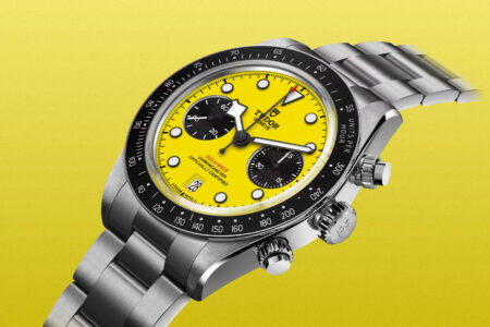 Tudor’s Black Bay Chrono Gets Smaller and Brighter in Bumblebee Yellow Tudor Black Bay Chrono 39 Bumblebee with yellow dial and black chronograph subdials