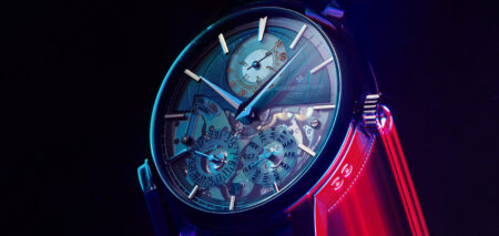 Vacheron Constantin Twin Beat Perpetual Calendar showing its sapphire dial and calendar mechanism