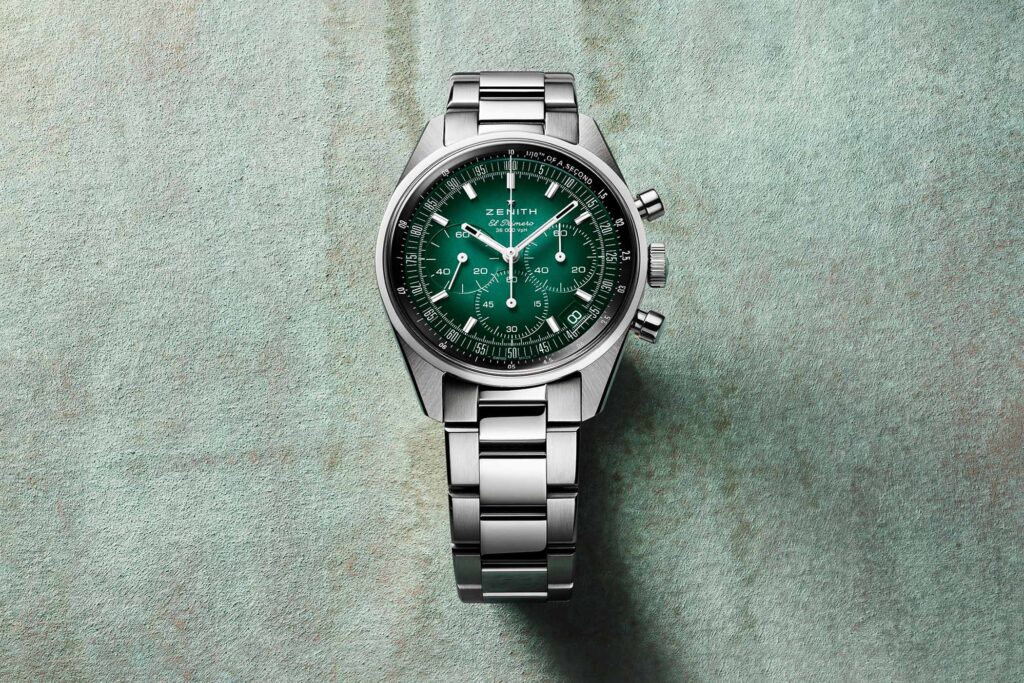 Zenith Gives the Chronomaster Original a Parisian Verdigris Dial Zenith Chronomaster Original Paris Edition with verdigris dial on stainless steel bracelet
