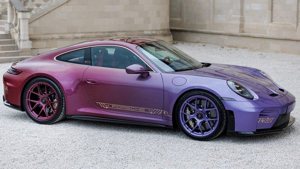 Porsche’s Tree of Life 911 GT3 Touring Brings Wine Country to Weissach Bespoke Porsche 911 GT3 Touring Tree of Life in violet purple with burgundy wheels