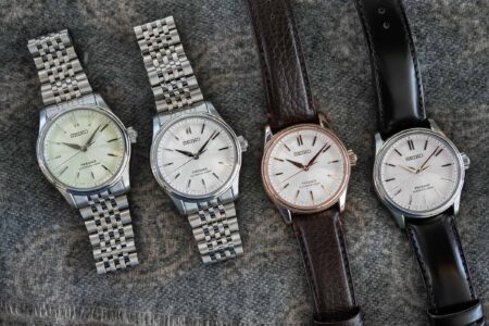 Seiko Presage Classic Series Adds 38mm Tomioka Silk Dials Seiko Presage Classic Series 38mm Tomioka silk-inspired watches with textured dials