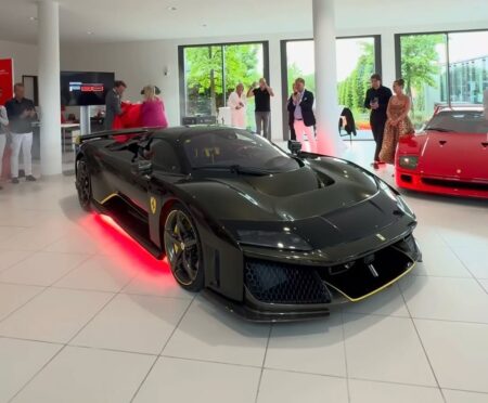 Europe’s First Tailor-Made Ferrari F80 Arrives in a Black That Reads Green Europe’s first tailor-made Ferrari F80 in custom black-green paint with yellow accents