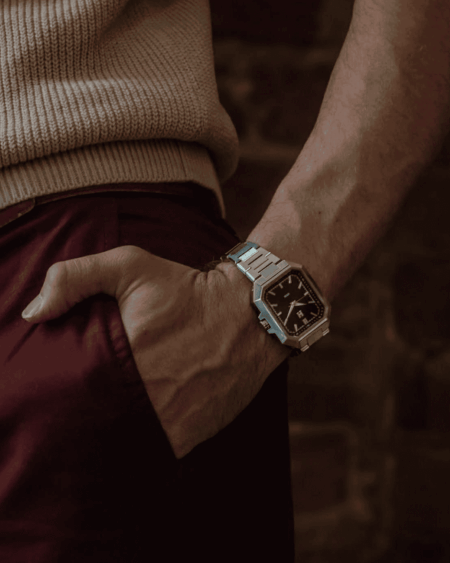 Hibernal MW35 Brings a Compact Shaped Case to Everyday Microbrand Watchmaking Hibernal MW35 shaped automatic watch with sunburst dial on H-link bracelet