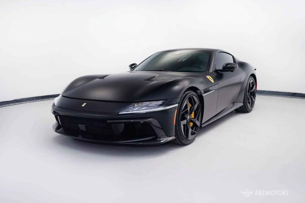Matte Black 2025 Ferrari 12Cilindri Listed in the US for $759,991 Matte black 2025 Ferrari 12Cilindri with yellow brake calipers