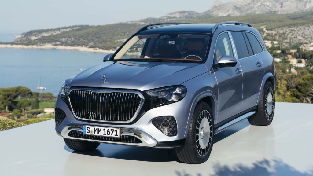 2027 Mercedes-Maybach GLS 680 Brings More V8 Muscle and a Brighter Face 2027 Mercedes-Maybach GLS 680 front view showing illuminated grille and Maybach styling