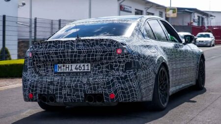 Next BMW M3 Prototype Points to an Inline-Six Future at the Nürburgring Heavily camouflaged next-generation BMW M3 prototype testing at the Nürburgring