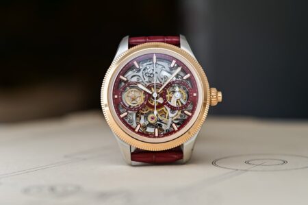 Minerva’s 39mm Unveiled Secret Puts Its Chronograph on Full Display Minerva Unveiled Secret 39mm with inverted monopusher chronograph movement visible on the dial