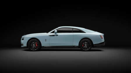 Rolls-Royce Spectre Series II Sharpens the Electric Super-Coupé Rolls-Royce Spectre Series II electric super-coupé in Ethereal Blue with 23-inch forged alloy wheels