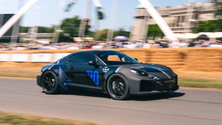 Alpine A110 Future Brings Electric Agility to Goodwood Alpine A110 Future electric development mule at Goodwood Festival of Speed