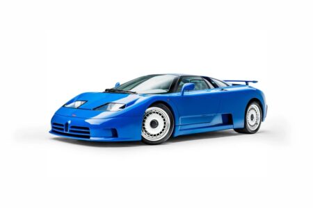 Rare Bugatti EB110 GT Sets $3.8 Million Auction Record 1994 Bugatti EB110 GT prototype in Bugatti Blu