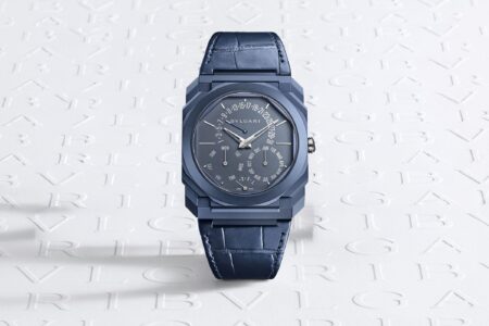 Bulgari Octo Finissimo Perpetual Calendar in blue PVD-coated titanium