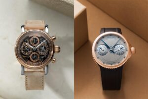 Chronoswiss Opus Dakar Sundown and Pulse GMT Frosted Guilloché Gold watches