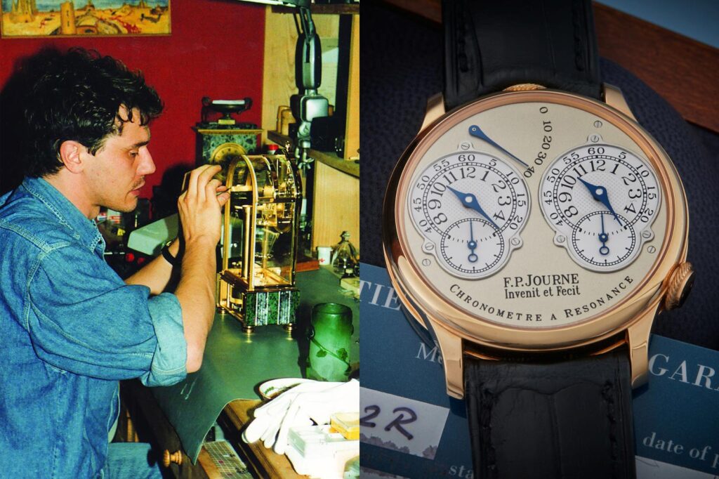 François-Paul Journe style independent watchmaking workshop with intricate mechanical watches