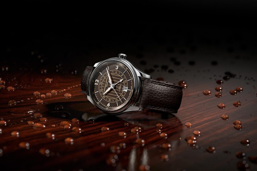 Frederique Constant Adds a GMT to the Riva-Inspired Classics Runabout Frederique Constant Classics Runabout Automatic GMT with blue and brown dial editions