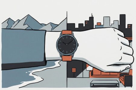 What Is a GADA Watch and How to Choose One Steel everyday automatic watch on a neutral strap worn with smart casual clothing
