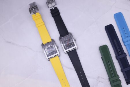 Hermès Cape Cod 2026 titanium watch with black dial and rubber strap