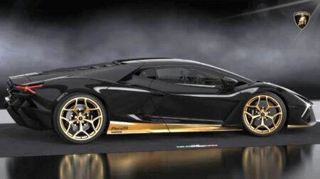 Lamborghini Revuelto Miura Edition Emerges as a 99-Car Tribute Lamborghini Revuelto Miura Edition with black paint and gold accents