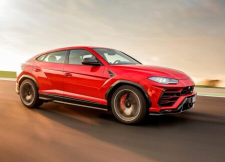 Lamborghini Urus Software Recall Affects 2,146 SUVs in Japan Lamborghini Urus SUV driving on a city street