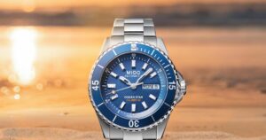 Mido Ocean Star 200 41 mm watch with blue dial