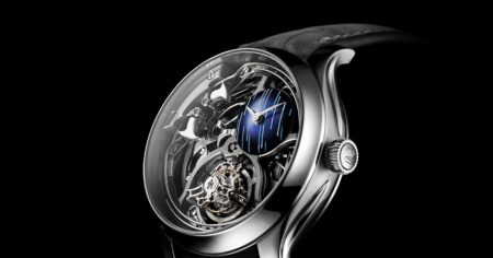 H. Moser Endeavour Minute Repeater Cylindrical Tourbillon Skeleton Cosmic Rain watch