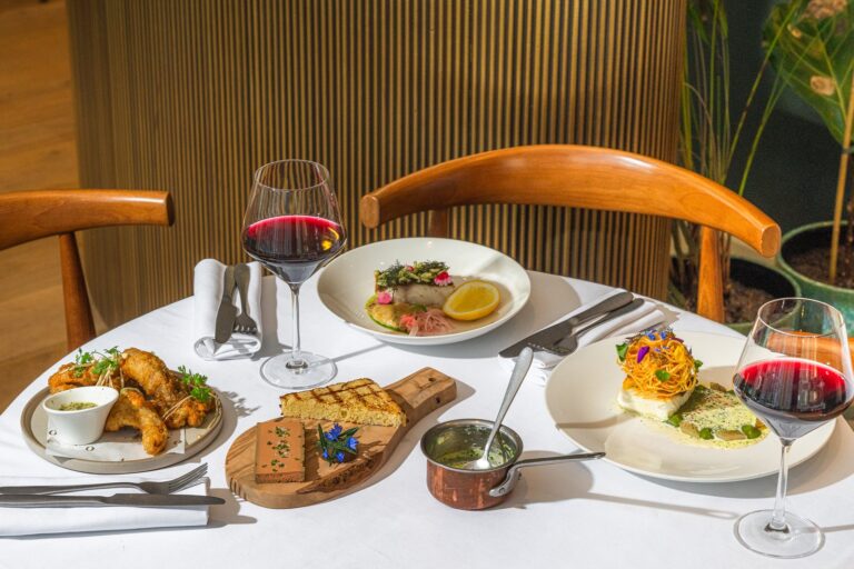 Orion brings Alex Webb’s seafood-led French cooking to Wimbledon Village Seafood dishes served in the elegant dining room at Orion by Alex Webb in Wimbledon Village