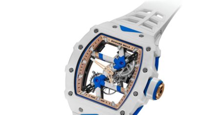 Richard Mille RM 64-01 Tourbillon Colnago with white and azure blue Quartz TPT case