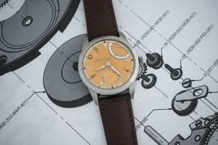 Schwarz Etienne Synergy by Peter Speake watch with white architectural dial
