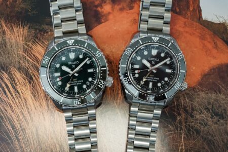Seiko Sharpens the Prospex 1968 Heritage Diver’s GMT in Black and Green Seiko Prospex 1968 Heritage Diver’s GMT HBC001 and HBC002 watches in black and green
