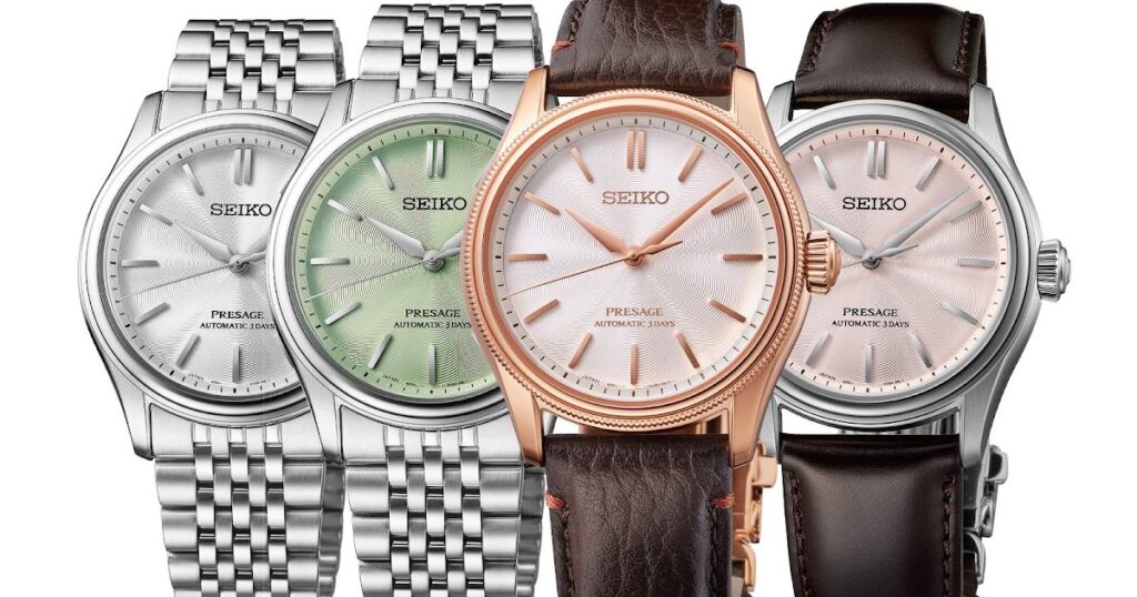Seiko Presage Classic Series Tomioka silk inspired 38 mm watch