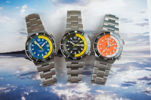 Sicura Hexa 400 Brings a Grenchen Dive Watch Name Back Into Play Sicura Hexa 400 dive watch with hexagonal steel case and dual crowns
