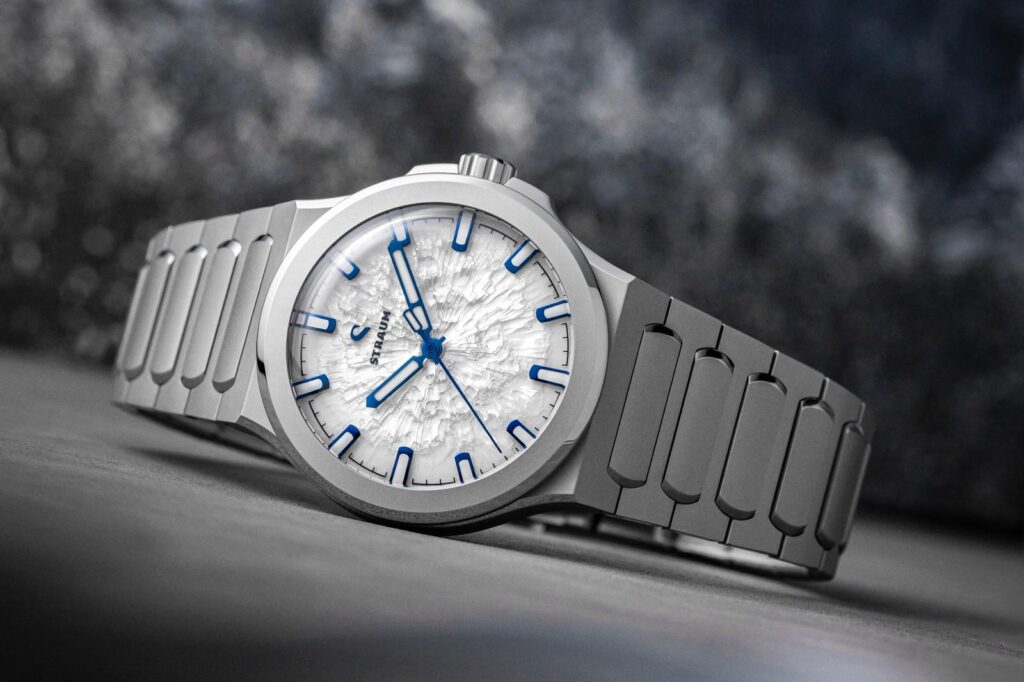 Straum Gives the Jan Mayen a Frosted Titanium Edge Straum Jan Mayen Frozen Metal Titanium watch with frosted dial and titanium bracelet