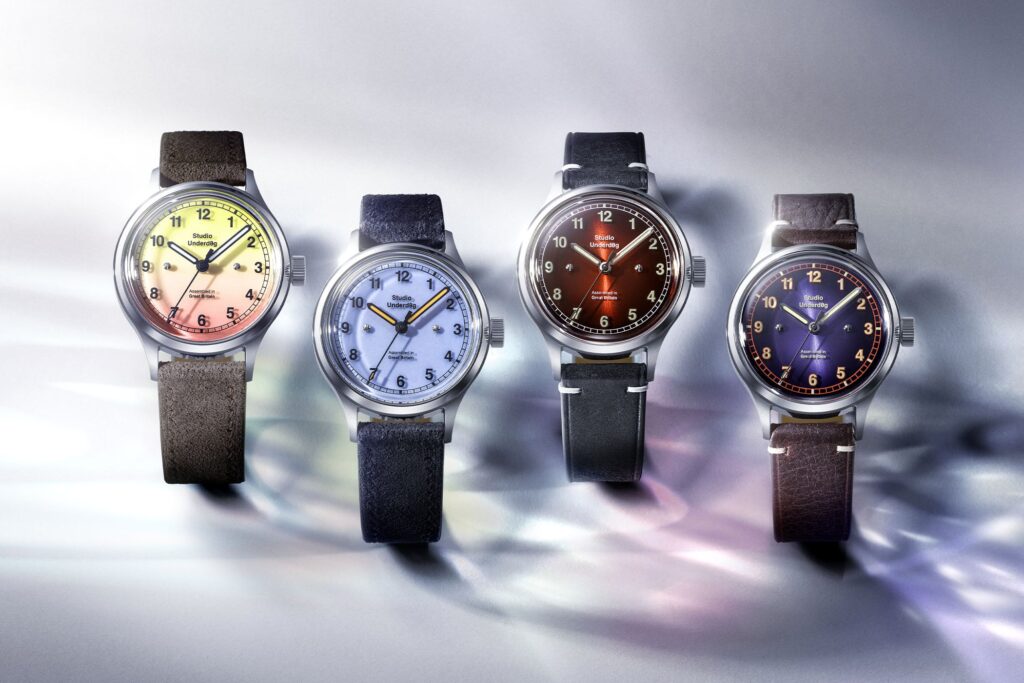 Studio Underd0g Refines the 02Series With Slimmer Gen2 Field Watches Studio Underd0g 02Series Gen2 field watch with coloured sapphire dial