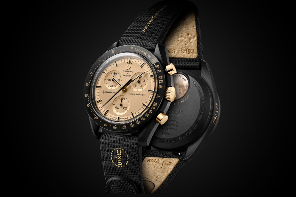 Buying the Swatch x Omega MoonSwatch Mission to the Moon 1969 Takes More Than Luck Swatch x Omega MoonSwatch Mission to the Moon 1969 with Moonshine Gold dial