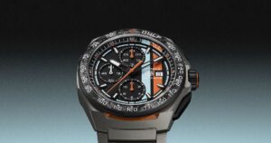 TAG Heuer Formula 1 Automatic Chronograph x Gulf with forged carbon bezel