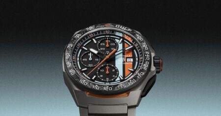TAG Heuer Formula 1 Automatic Chronograph x Gulf Brings Forged Carbon to the Grid TAG Heuer Formula 1 Automatic Chronograph x Gulf with forged carbon bezel