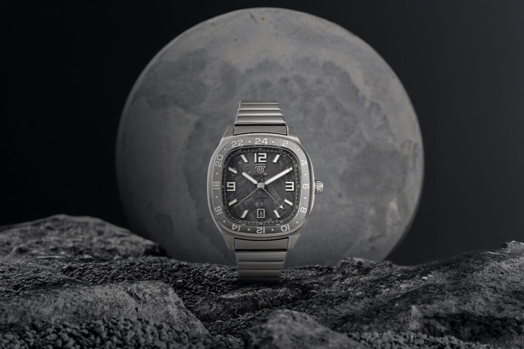 Tedoro Quadra Meteorite GMT Brings a Square Case to the Travel Watch Conversation Tedoro Quadra Meteorite GMT with square stainless steel case and meteorite dial