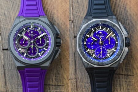 Zenith Pushes the Defy Extreme Further With Lapis Lazuli and Ultraviolet Editions Zenith Defy Extreme Lapis Lazuli II and Ultraviolet chronographs with openworked dials