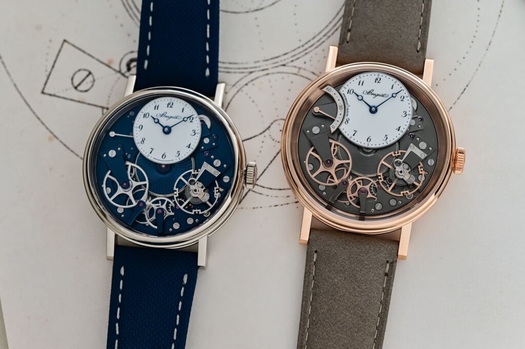 How Breguet’s Tradition Collection Turned a Pocket-Watch Idea Into a Modern Wristwatch Breguet Tradition watch showing its dial-side movement architecture