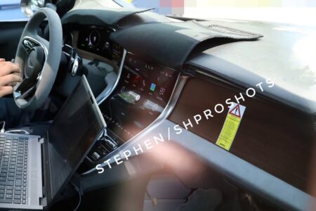 Bentley’s Electric SUV Prototype Reveals a More Digital Cabin Camouflaged Bentley electric SUV prototype showing its front design and digital cabin details