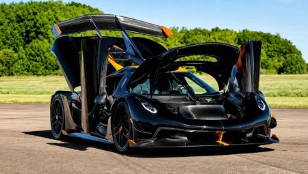 Koenigsegg’s Final Jesko Attack Goes to a Canadian Collector Final Koenigsegg Jesko Attack in exposed black carbon with Apex Orange accents at Ängelholm airfield